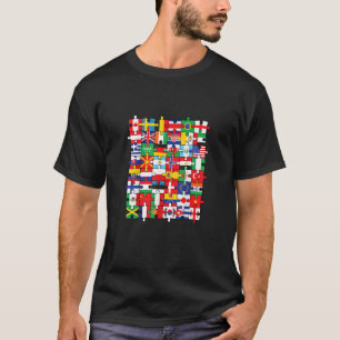 Vlaggen van landen onder internationale vlag t-shirt