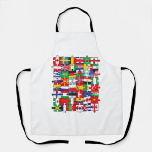 Vlaggen van landen van de wereld internationale vl schort