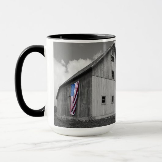 Vlaggen van onze boeren - Barn met Amerikaanse vla Mok (Links)