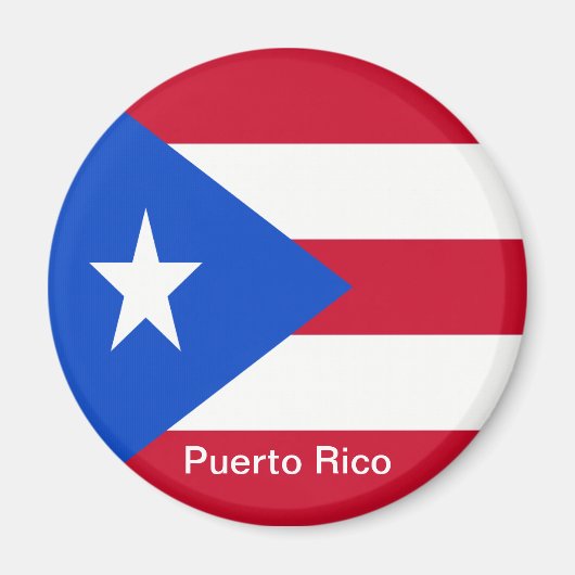 Vlaggen van Puerto Rico Magneet (Voorkant)