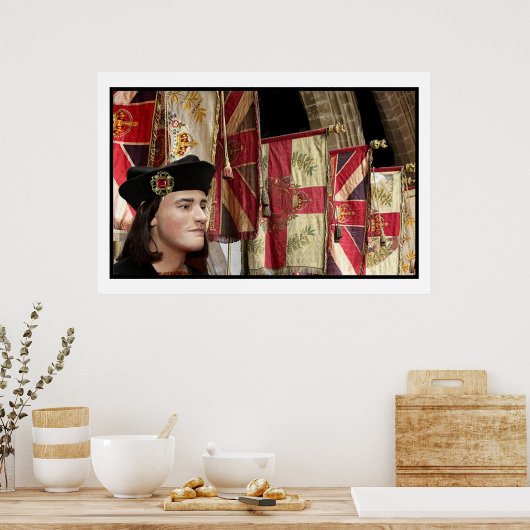 vlaggen van Richard III en Leicester Cathedral Poster (Keuken)