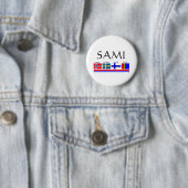 vlaggen van Sami en Scandinavië Ronde Button 5,7 Cm (In situ)