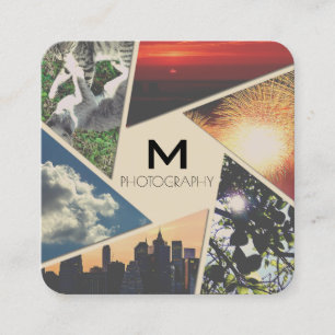 Vlaggen voor geometrische vormen vierkante visitekaartje