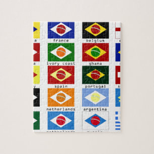 vlaggen voor het wereldkampioenschap Brazilië Legpuzzel