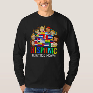 Vlaggen voor Hispanic Heritage Month Kinderen Jong T-shirt