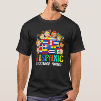 Vlaggen voor Hispanic Heritage Month Kinderen Jong T-shirt