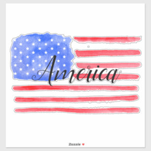 Vlaggenbanden en -strips van de Verenigde Staten Sticker