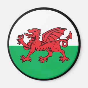 Vlaggencirkel van de Welsh quality Magneet