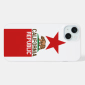 Vlaggendecor van de REPUBLIEK KLIFORNIË iPhone Hoesje (Achterkant horizontaal)