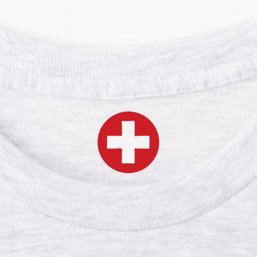 Vlaggenembleem Zwitserland Labels (Aangebracht)