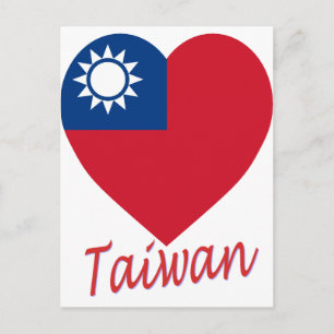 Vlaggenhart van Taiwan (Volksrepubliek China) Briefkaart