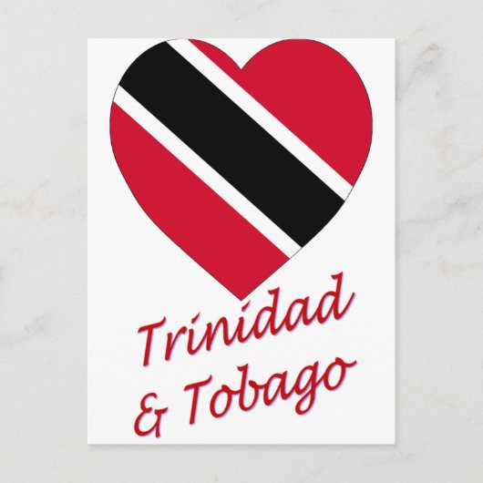 Vlaggenhart van Trinidad en Tobago Briefkaart (Voorkant)