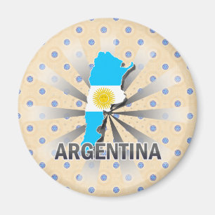 Vlaggenkaart 2.0 van Argentinië Magneet