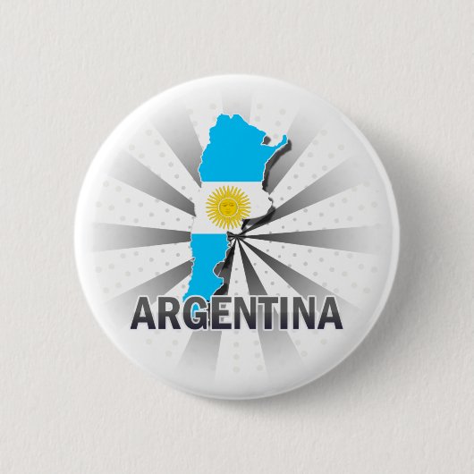 Vlaggenkaart 2.0 van Argentinië Ronde Button 5,7 Cm (Voorkant)
