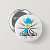Vlaggenkaart 2.0 van Argentinië Ronde Button 5,7 Cm (Voorkant /achterkant)
