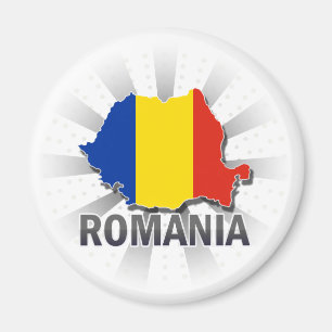 Vlaggenkaart 2.0 van Roemenië Magneet