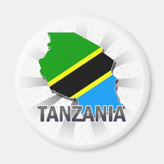 Vlaggenkaart 2.0 voor Tanzania Magneet (Voorkant)