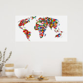 Vlaggenkaart Poster (Keuken)