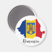 Vlaggenkaart Roemenië Magneet (Voorkant / Achterkant)