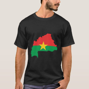 Vlaggenkaart van Burkina Faso T-shirt