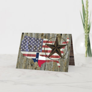 Vlaggenkaart van de Texas Lone Star-staat Bedankkaart