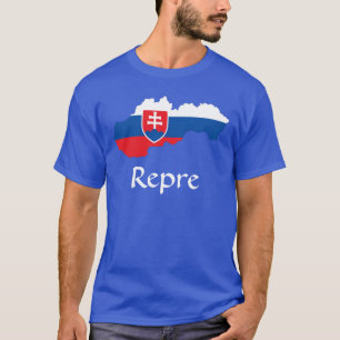 Vlaggenkaart van Slowakije — T-Shirt