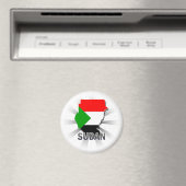 Vlaggenkaart van Soedan 2.0 Magneet (Insitu (Vaatwasser))
