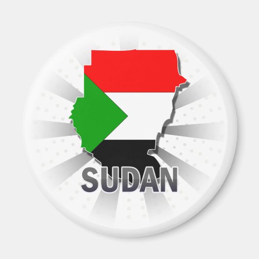 Vlaggenkaart van Soedan 2.0 Magneet (Voorkant)