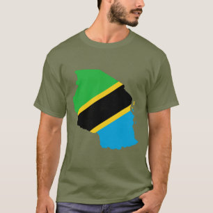 Vlaggenkaart van Tanzania T-shirt