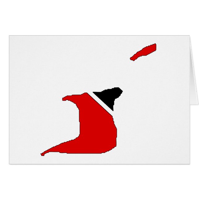 Vlaggenkaart van Trinidad Tobago (Voorkant Horizontaal)