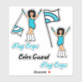 Vlaggenkleur Guard Stickers ( Aqua) (Vel)