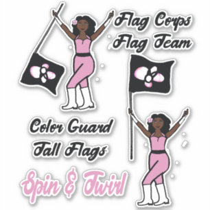 Vlaggenkleur Guard Stickers ( Pink Burst)