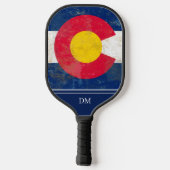 Vlaggenmonogramme van de staat Disturado Pickleball Paddle (Achterkant)