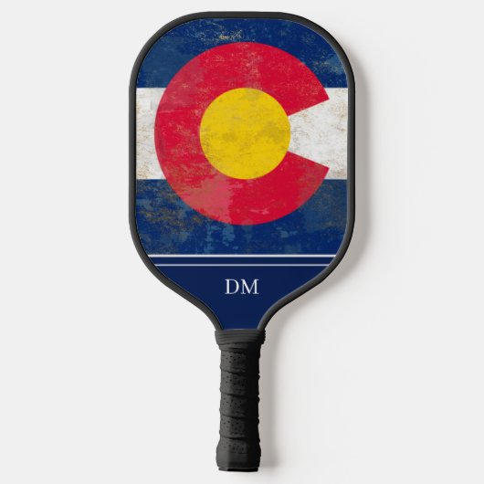 Vlaggenmonogramme van de staat Disturado Pickleball Paddle (Achterkant)