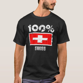 Vlaggenondersteuning Zwitserland | 100% Zwitsers b T-shirt