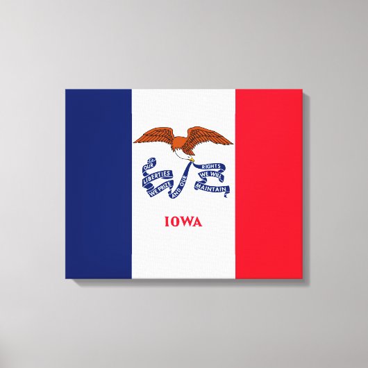 Vlaggenontwerp Iowa State Canvas Afdruk (Voorkant)