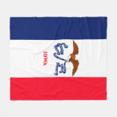 Vlaggenontwerp Iowa State Fleece Deken (Voorkant (Horizontaal))