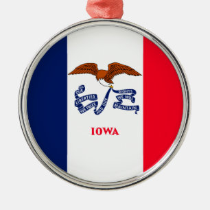 Vlaggenontwerp Iowa State Metalen Ornament