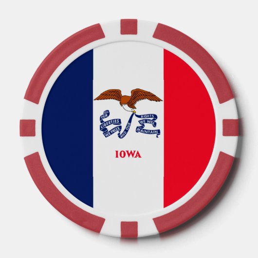 Vlaggenontwerp Iowa State Pokerchips (Voorkant)