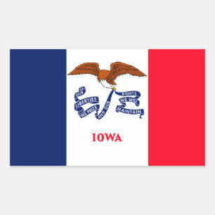 Vlaggenontwerp Iowa State Rechthoekige Sticker