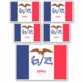 Vlaggenontwerp Iowa State Sticker (Voorkant)