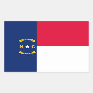 Vlaggenontwerp Noordelijke Carolina Rechthoekige Sticker
