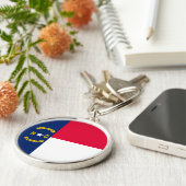 Vlaggenontwerp Noordelijke Carolina Sleutelhanger (Zijkant)