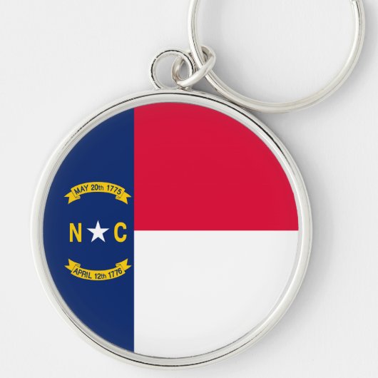 Vlaggenontwerp Noordelijke Carolina Sleutelhanger (Voorkant)