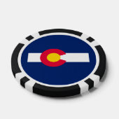 Vlaggenontwerp van de Colorado-staat Poker Chips (Enkel)