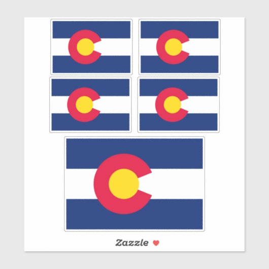 Vlaggenontwerp van de Colorado-staat Sticker (Vel)