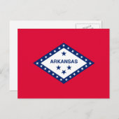 Vlaggenontwerp van de staat Arkansas Briefkaart (Voorkant / Achterkant)