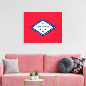 Vlaggenontwerp van de staat Arkansas Canvas Afdruk (Insitu (Woonkamer))