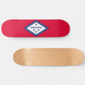 Vlaggenontwerp van de staat Arkansas Skateboard (Horizontaal)
