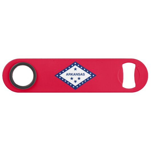 Vlaggenontwerp van de staat Arkansas Speed Flessenopener (Voorkant (Horizontaal))